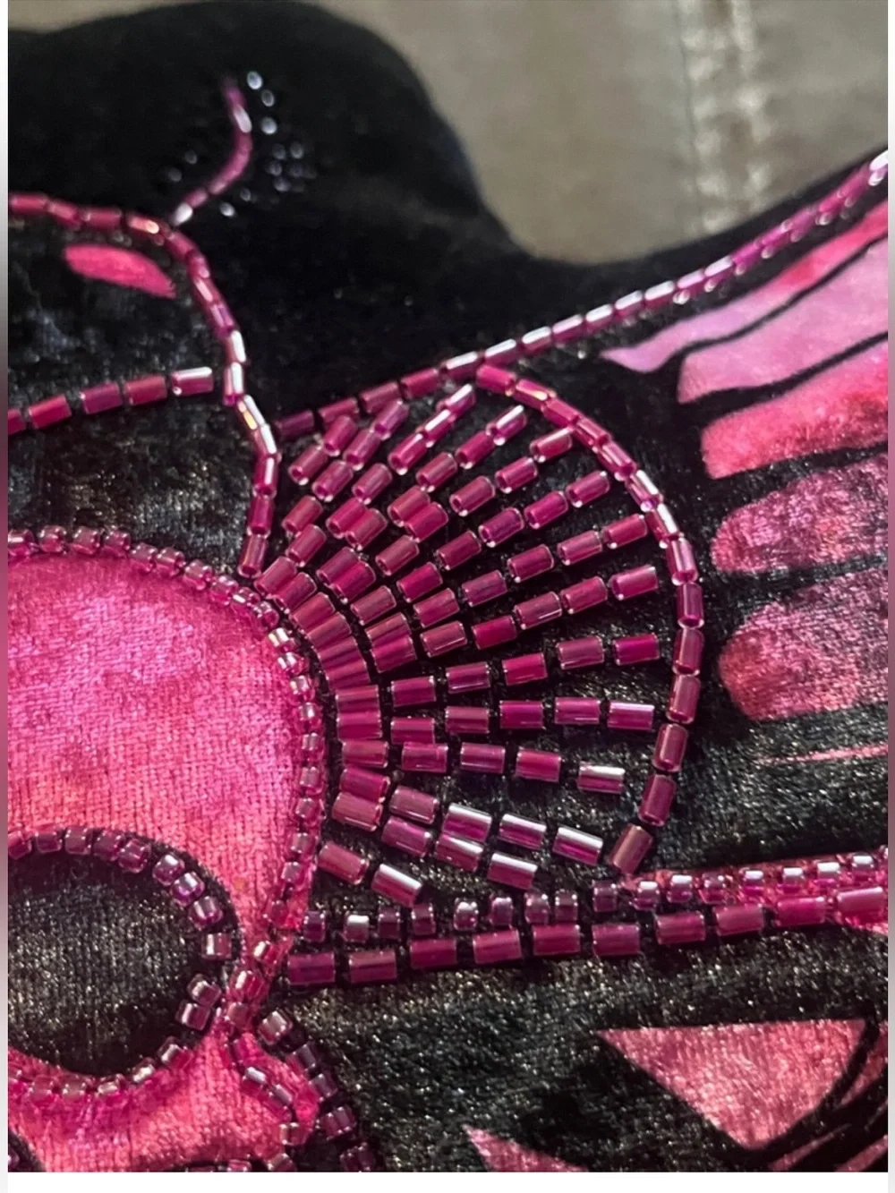 Pink Skull Moth Decorative Pillow